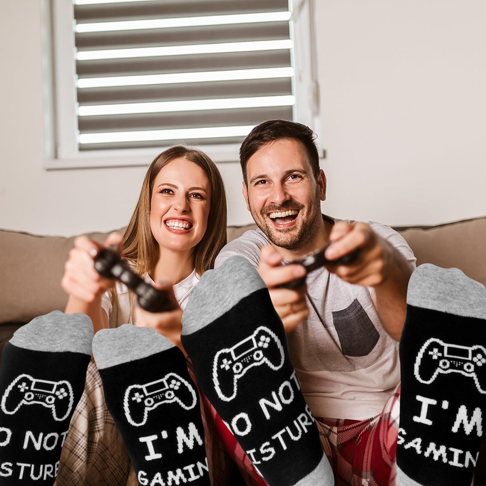 Birthday Gifts for Men Teen Boys, Valentines Day Gift for Him Boyfriend Husband, Do Not Disturb I'm Gaming Funny Gamer Socks