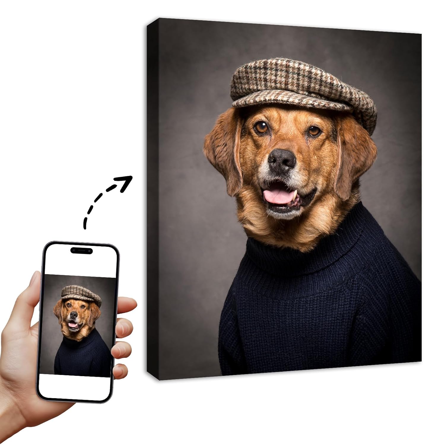 YYYYHPP Canvas Prints with Your Photos Personalized Photo to Canvas Wall Art Canvas Printing for Wedding Family Baby