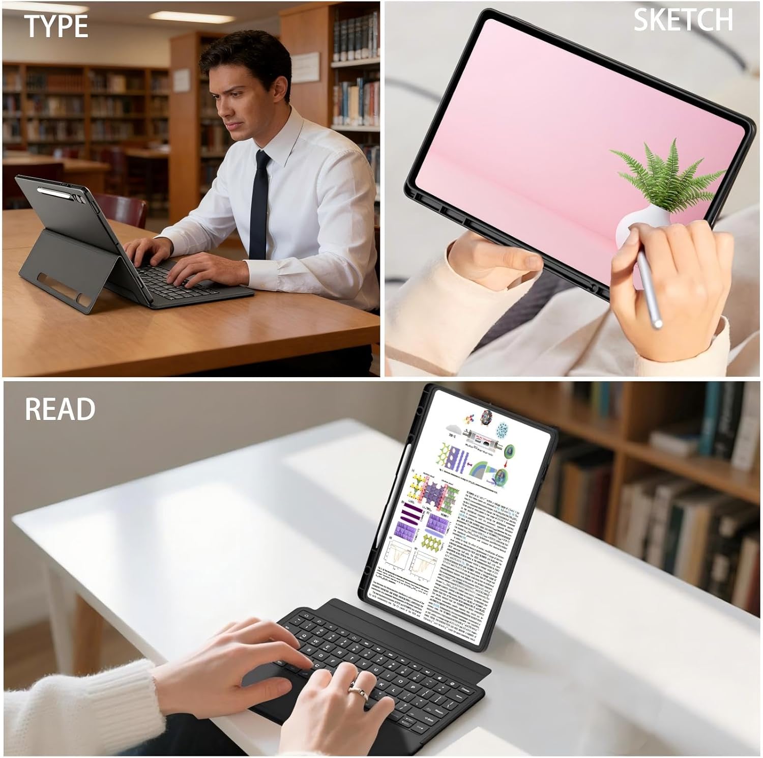 for Samsung Galaxy Tab S11 Ultra 14.6" 2025 Case with Keyboard, Detachable Keyboard Case for Samsung Galaxy Tab S11 Ultra 14.6" with Ajustable Stand, Backlit Keyboard with Multi-Touch Trackpad, Black