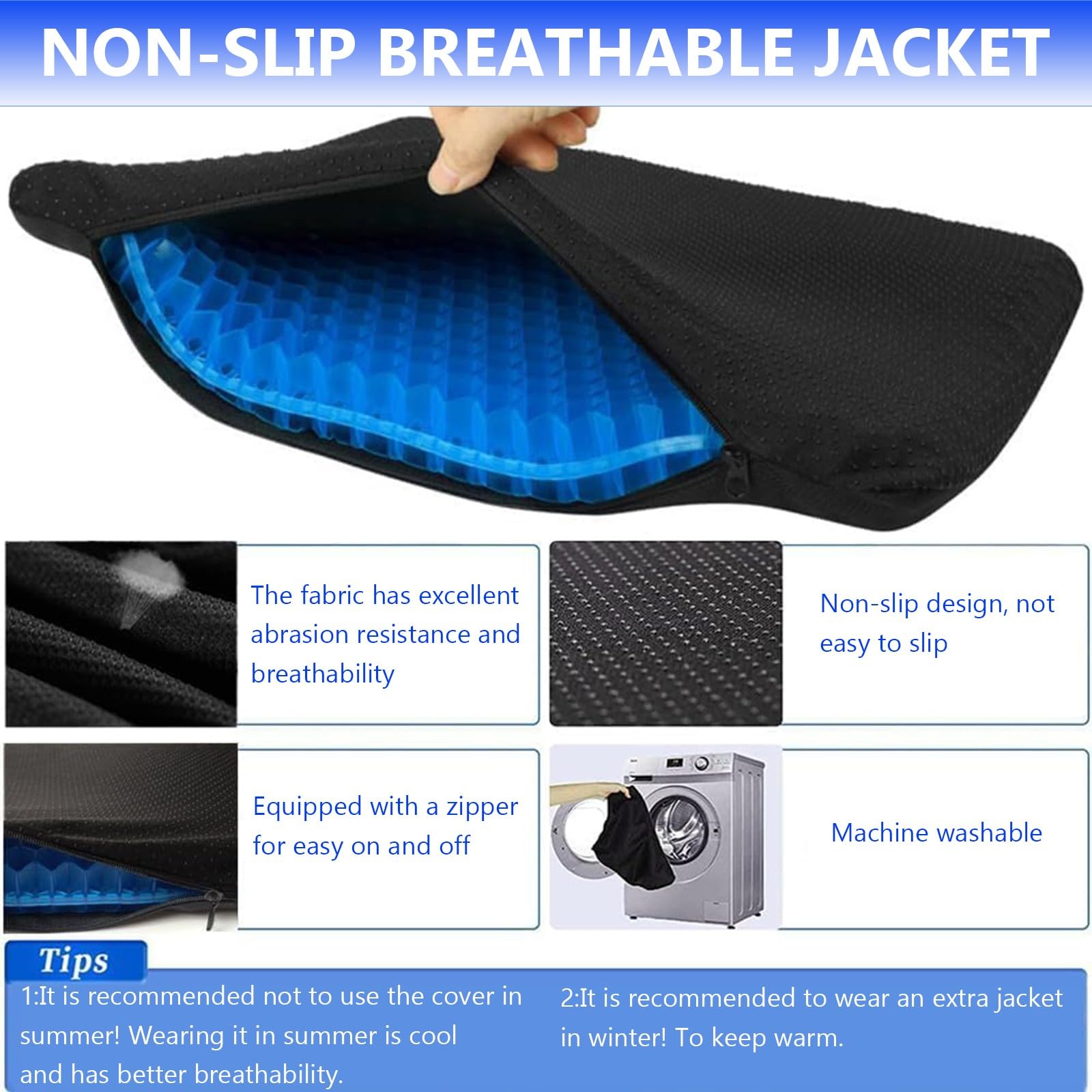 Générique Anti-Escarres Coussin De Gel, Respirant avec Housse AntidéRapant, Soulage La Pression OrthopéDique, Convient pour Voiture, Bureau, Maison Et Fauteuil Roulant(Purple,50x50x4.5cm)