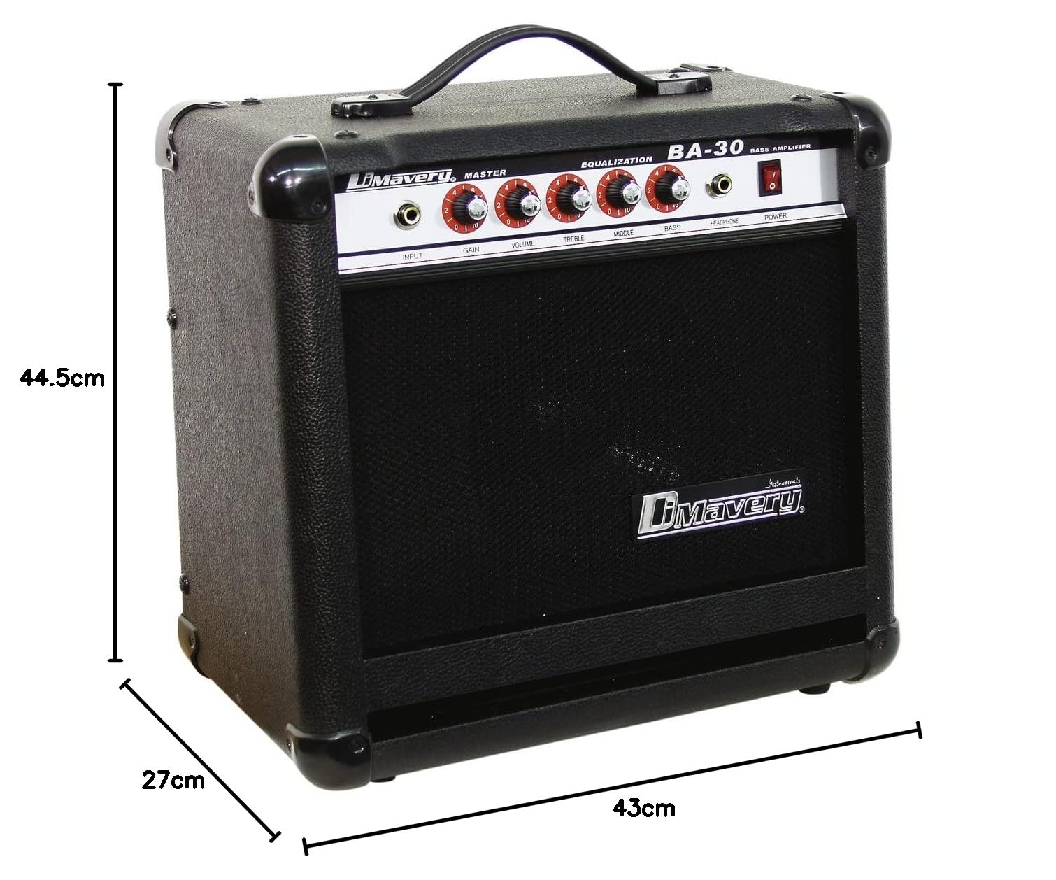 DIMAVERY BA-30 Bass-Verstärker 30W | 30-W-Gitarrenverstärker