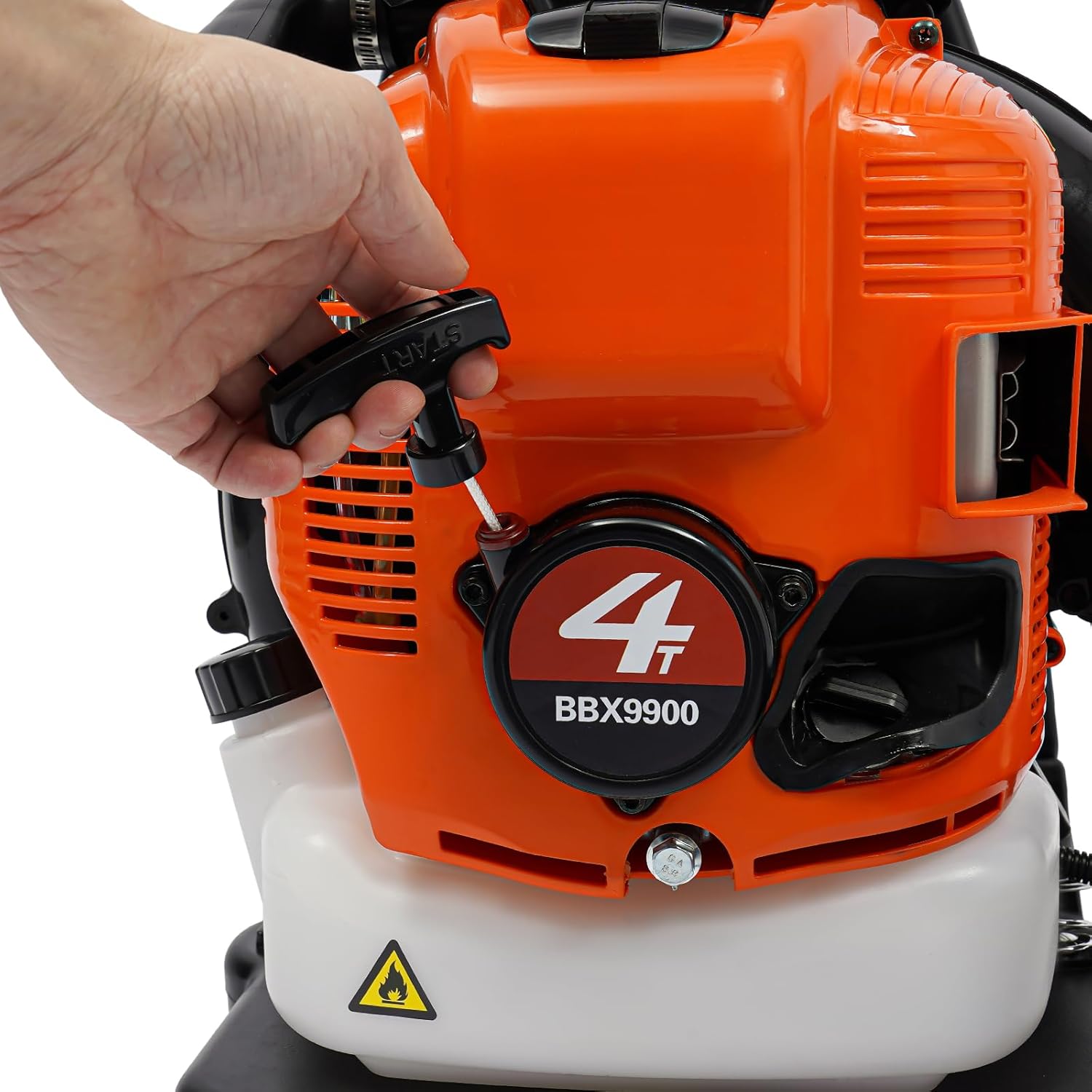 4-Stroke 75.6CC Backpack Gas Powered Leaf Blower, 2.6KW Commercial Gasoline Grass Lawn Blower Heavy Duty Gas Leaf Blower with Air-Cooled & 1.9L Fuel Tank for Yard Lawn Care, Snow Removal