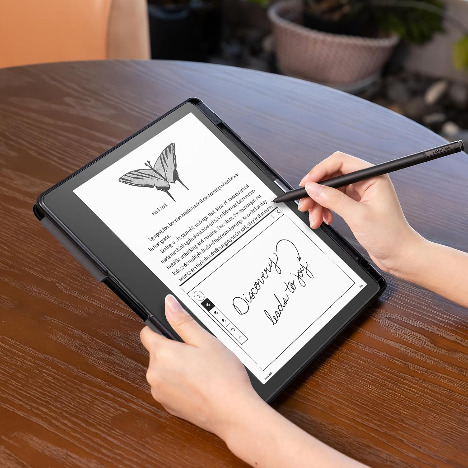 CoBak Case for Kindle Scribe - All New PU Leather Cover with Auto Sleep Wake Feature for Kindle Scribe 10.2" 2022 & 2024 Released with Pen Holder