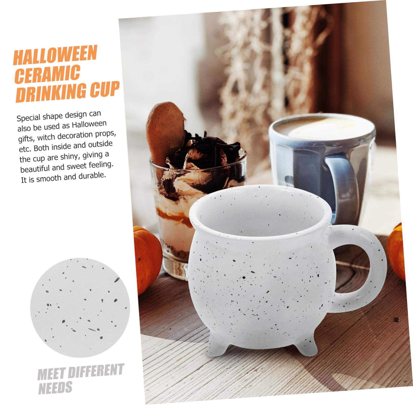 Halloween Tasse Aus Keramik Für Kaffee Dekotasse Für Zuhause Und Büro Mit Künstlerischer Form Und Glatten Kanten Langlebig Und Sicher Für Gebrauch