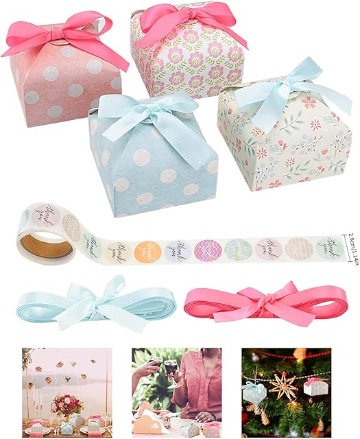 Pajaver 40 Pcs Sweet Boxes Wedding Favours Boxes for Guests, Baby Shower Favour Candy Gift Boxes 40 for Brithday Annivesary Christmas Party
