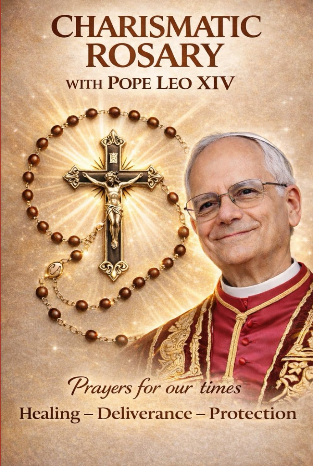 CHARISMATIC ROSARY WITH POPE LEO XIV: Prayers for our times Healing – Deliverance – Protection (The School of the Saints)