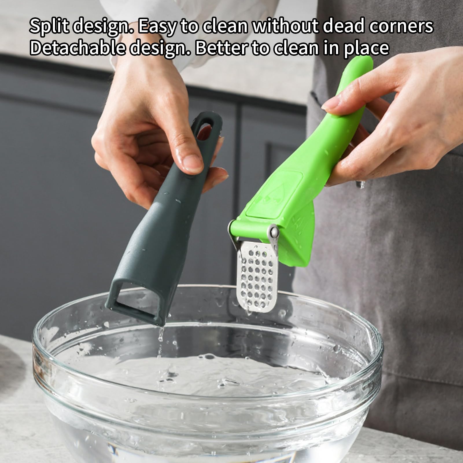 Garlic Mincer | Manual Potato Chopping Tool,Non-Slip Hand-Held Kitchen Chopper for Vegetable Chopping Food Prep Cooking Camping