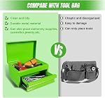Torin APBT701GB Mini boîte à outils portable en acier de 10 po avec tiroir, petit coffre à outils en métal pour garage, maison ou établi, vert