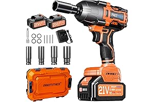 21V Impact Wrench with 1/2" Brushless Drive, 1200N.m High Torque Cordless Impact Gun
