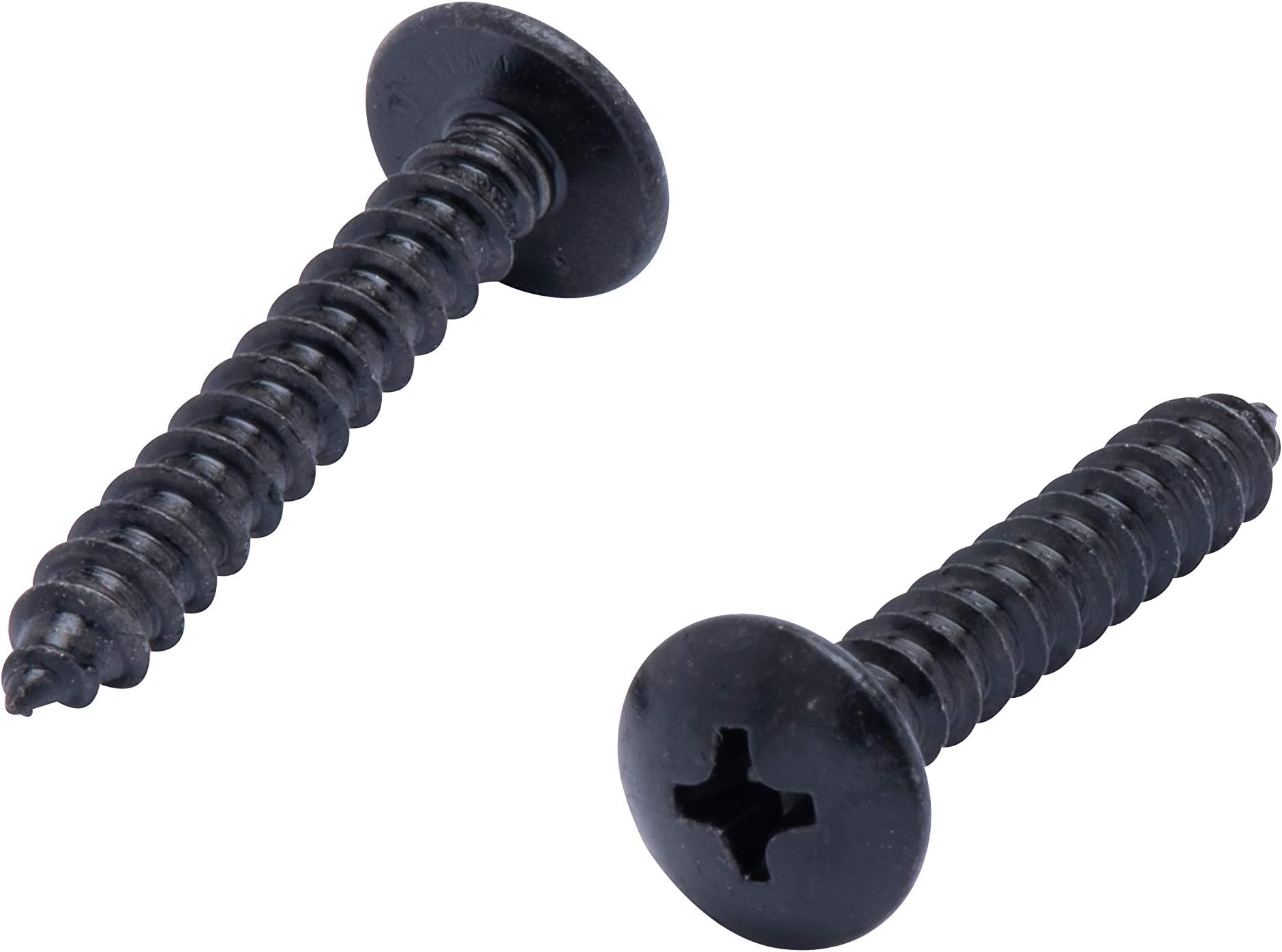 Bolt Dropper #8 X 1 Stainless Truss Head Phillips Wood Screw, (25pc), Black Xylan Coated 18-8 (304) Stainless Steel Screws,