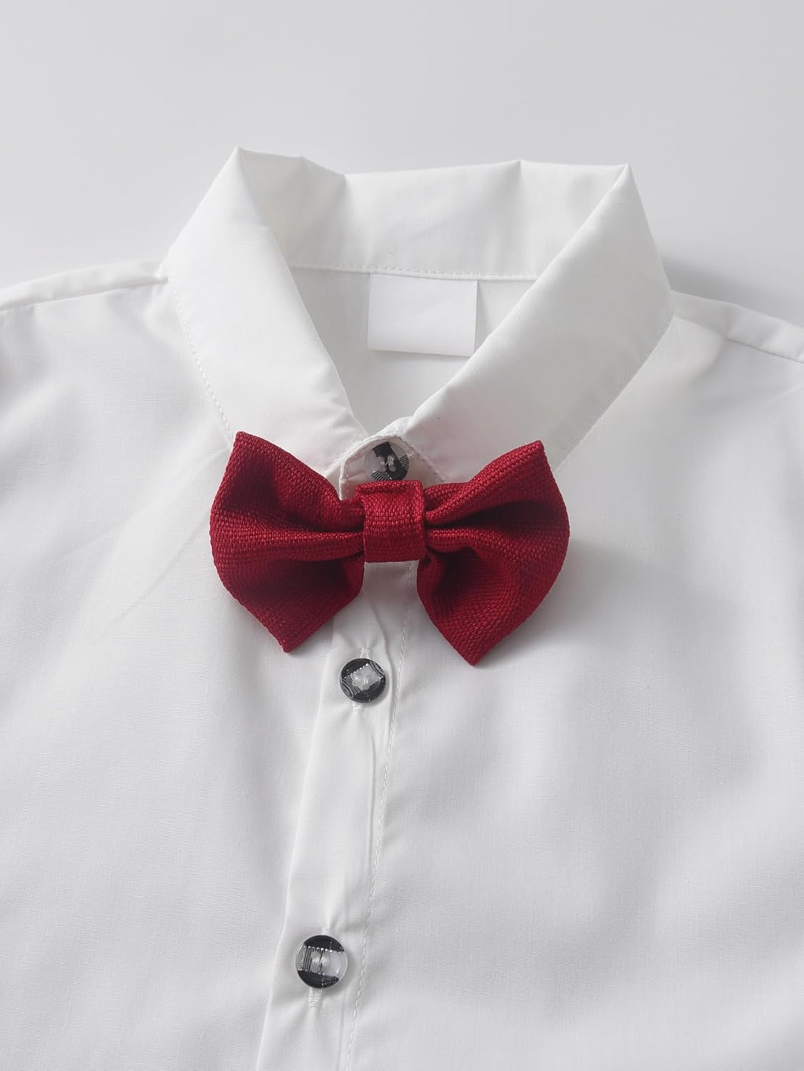 Boarnseorl Baby Boys Pants Sets, Infant Long Sleeve Shirt + Pants + Bow Tie + Vest,Toddler Gentleman Outfits - Image 5