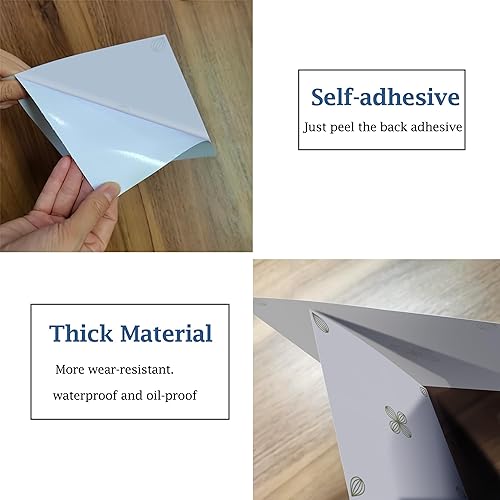 Miniatura 47 de Adhesivos para azulejos autoadhesivos, 12 unidades, autoadhesivas, calcomanías decorativas de pared para cocina, baño, azulejos, impermeables, Pata