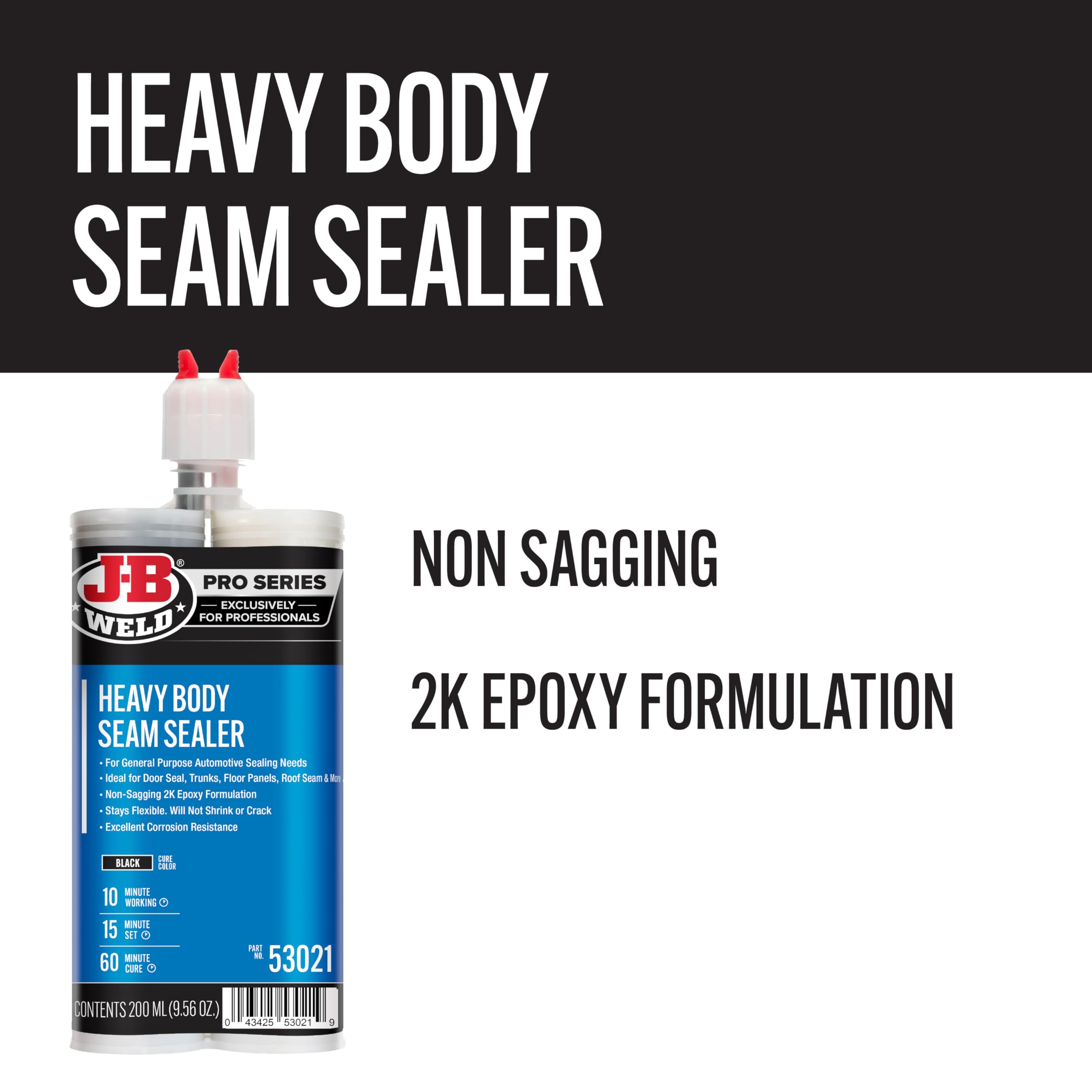 J-B Weld Scellant pour joints lourds – 200 ml – 2 mélangeurs inclus