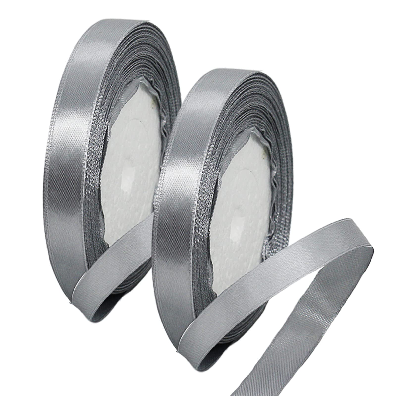 50mm Wide White Ribbon Thick Wedding Car Ribbon 22m, 2 inch Thick White Satin Ribbon for Gift Wrapping Wedding Car Christmas Birthday Cake Hair Bow Florist Bouquet Crafts Decorations — view 168