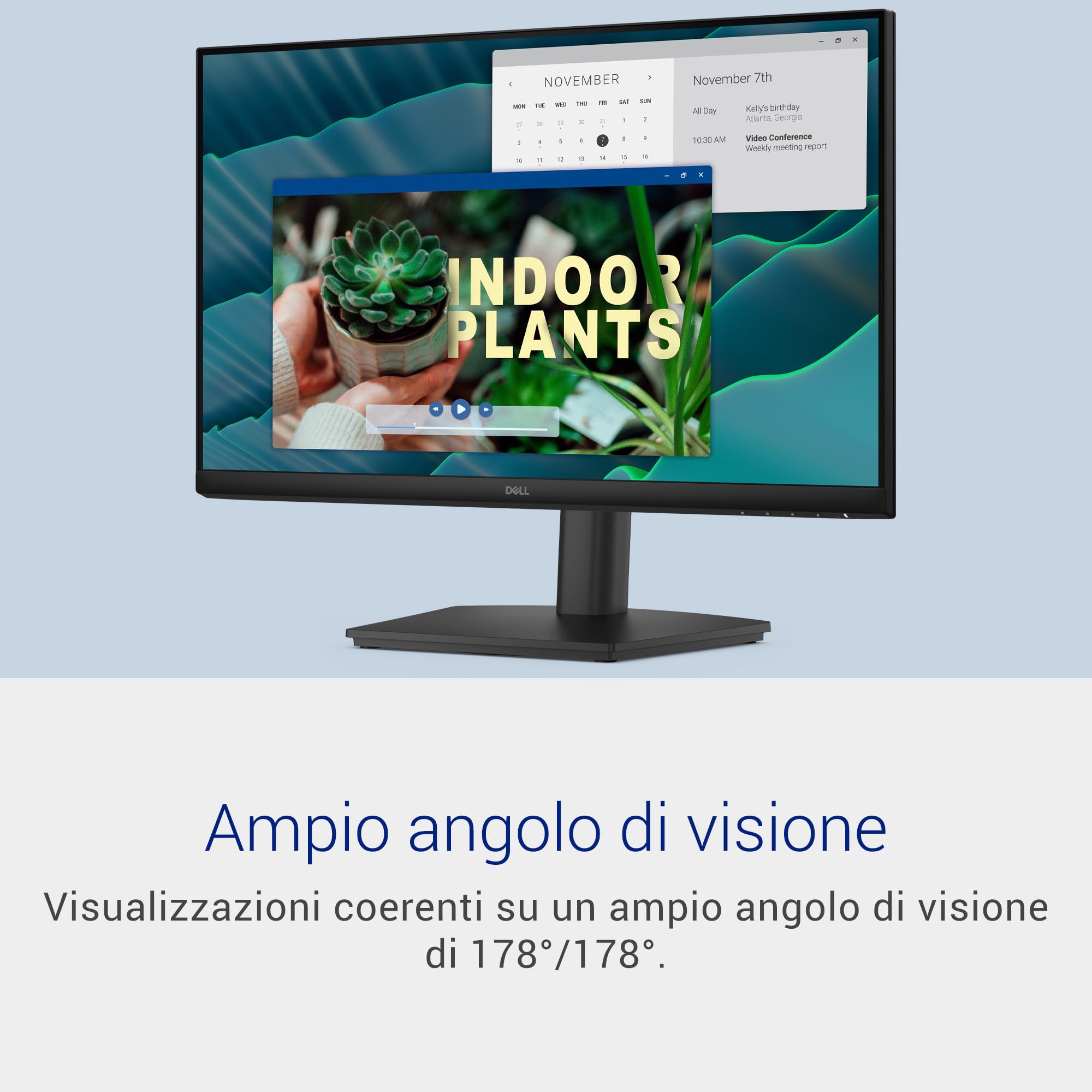 Dell 24 Monitor - SE2426HS, Full HD (1920x1080), 144Hz, IPS, 1ms MPRT, AMD FreeSync, Regolabile in Altezza, VESA (100x100mm), 2 HDMI, 3 Anni di Garanzia, Nero