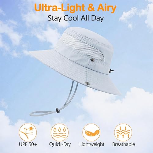 Miniatura 7 de Sombrero de sol para niños y niñas, sombrero de sol para niños y niñas, sombrero de sol para niños, sombrero de playa para niños, sombrero de ala