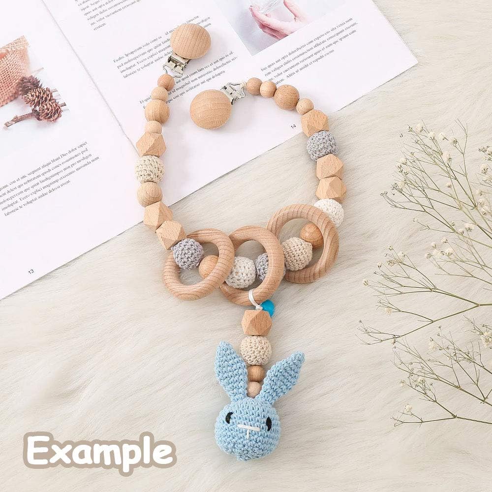 RUBY 10 clip per ciuccio, in legno, per bambini, per il fai da te, per il fai da te, per evitare che il ciuccio, per il fai da te