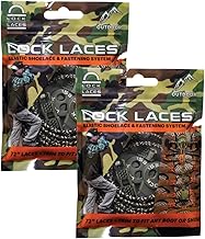 Lock Laces Premium Heavy Duty Elastic No-Tie Laces (2 Pair) for Boots and Shoes