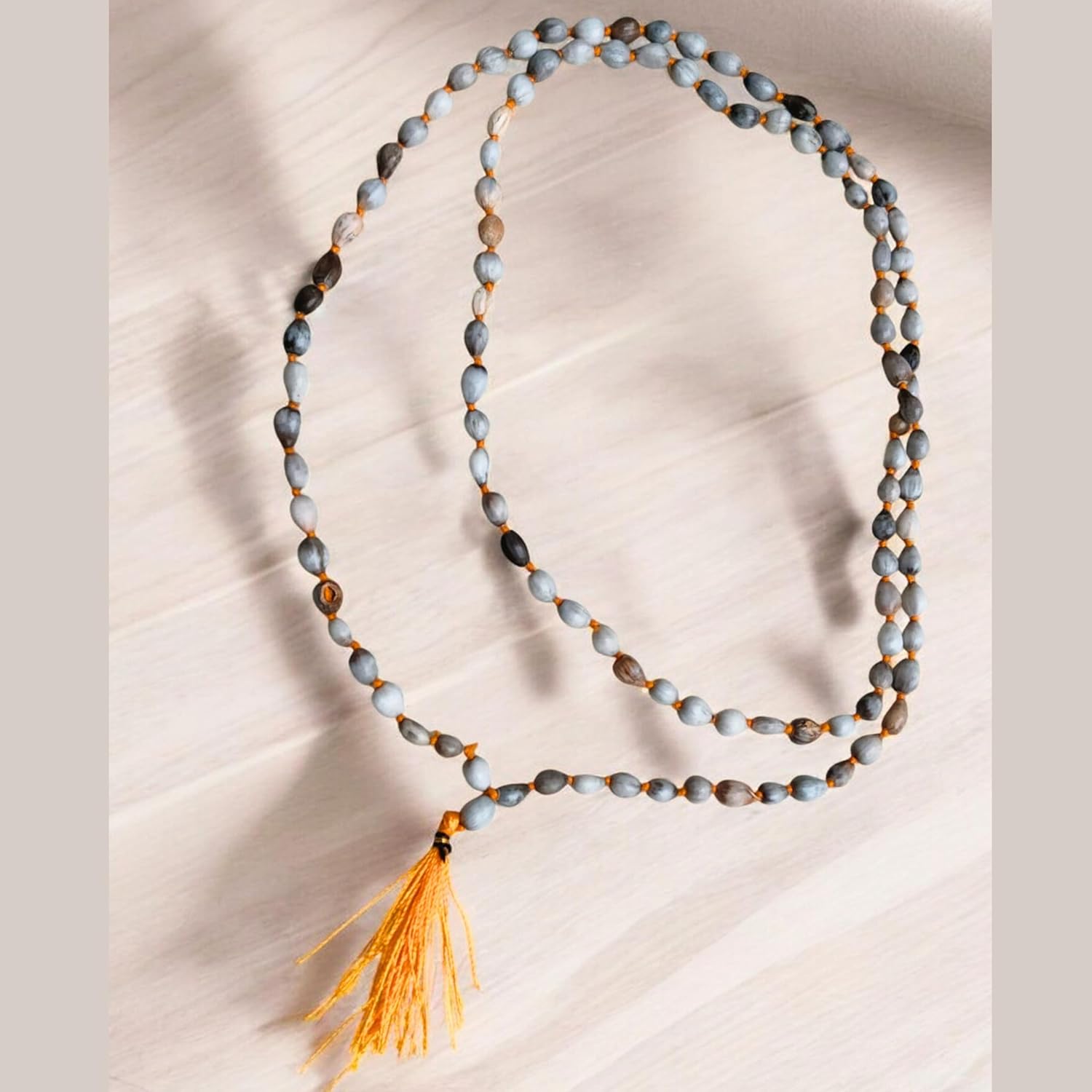 Vaijanti Mala Japa Rosary Necklace – Original Vaijayanti Seeds for Vishnu Krishna Lakshmi Puja | Meditation Prayer Beads for Peace, Victory, Tranquility, and Spiritual Practices - Image 5