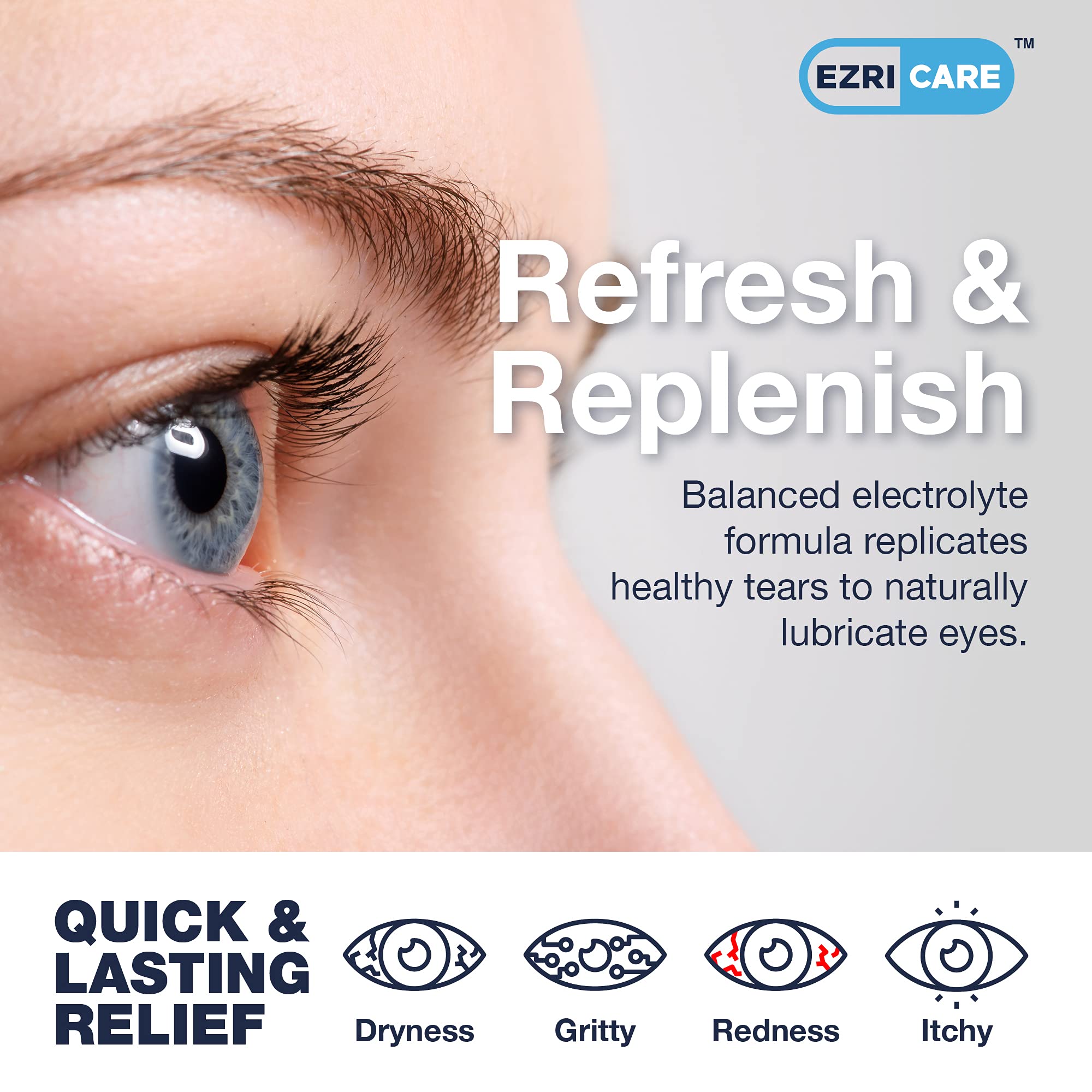 2 PK Artificial Tears Eye Drops for Dry Eyes Extra Strong