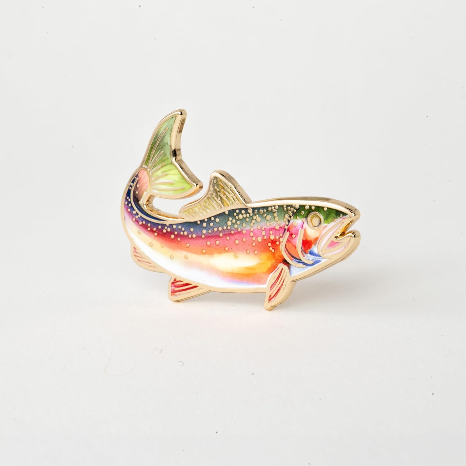 Rainbow Trout Enamel Pin, Fishing Pin, Trout Lapel Pin, Fishing Gift for Lake Lovers, River Lover Gift, Nature-Inspired Fish Pin, Outdoor Enthusiast Accessories, Lake Life Accessories image 3