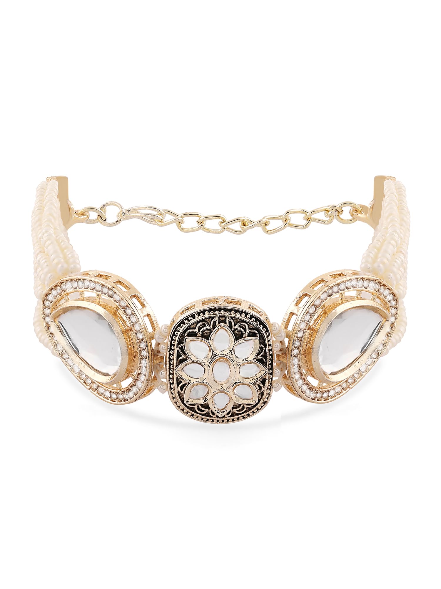 See full amazon price history chart for ZAVERI PEARLS Gold Tone Multistrand Kundan & Beads Ethnic Bracelet For Women-ZPFK16674 ZAVERI PEARLS Gold Tone Multistrand Kundan & Beads Ethnic Bracelet For Women-ZPFK16674 (B0CKTMKRJD) Amazon Price History, Amazon Price Tracker