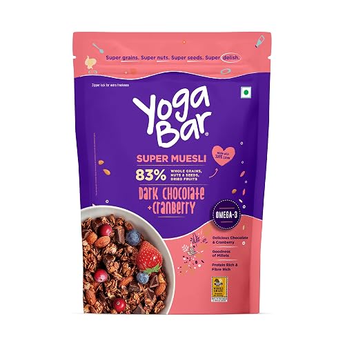 Yogabar Dark Chocolate & Cranberry Muesli - chocolate muesli