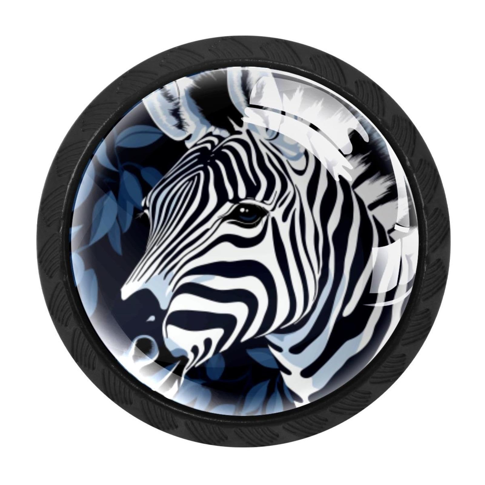 CHENZZZZ 4 Pieces Kitchen Cabinet Knobs Zebra Drawer Knobs Dresser Knobs Drawer Pulls Door Knobs Dresser Drawer Handles Knobs for Dresser Drawers