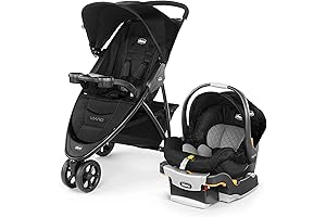 Chicco Viaro Quick-Fold Travel System - Sleek, Lightweight Travel Companion for Baby's Comfort