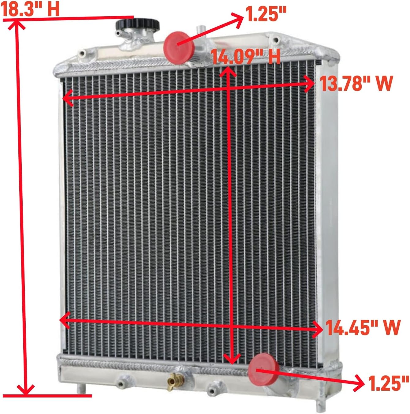 Aluminum Radiator for 1992-2000 1998 Honda Civic del Sol Acura Integra GS LS HX D15 D16 EK EG 93 94 95 96 97 98 99 2 Row Radiators Shroud Fan Thermostat Relay Kit