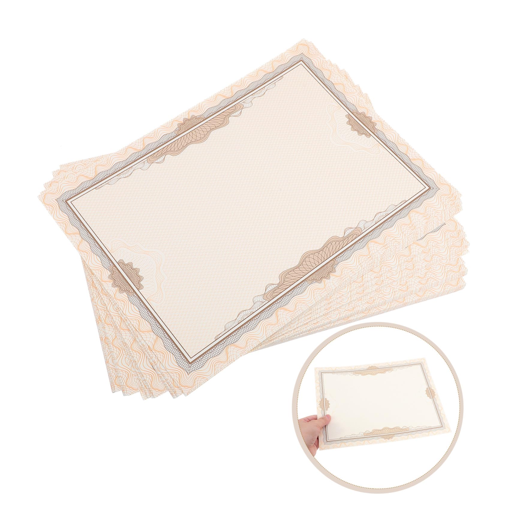 Papel de Diploma en Blanco 100 Hojas de Papel para Certificados