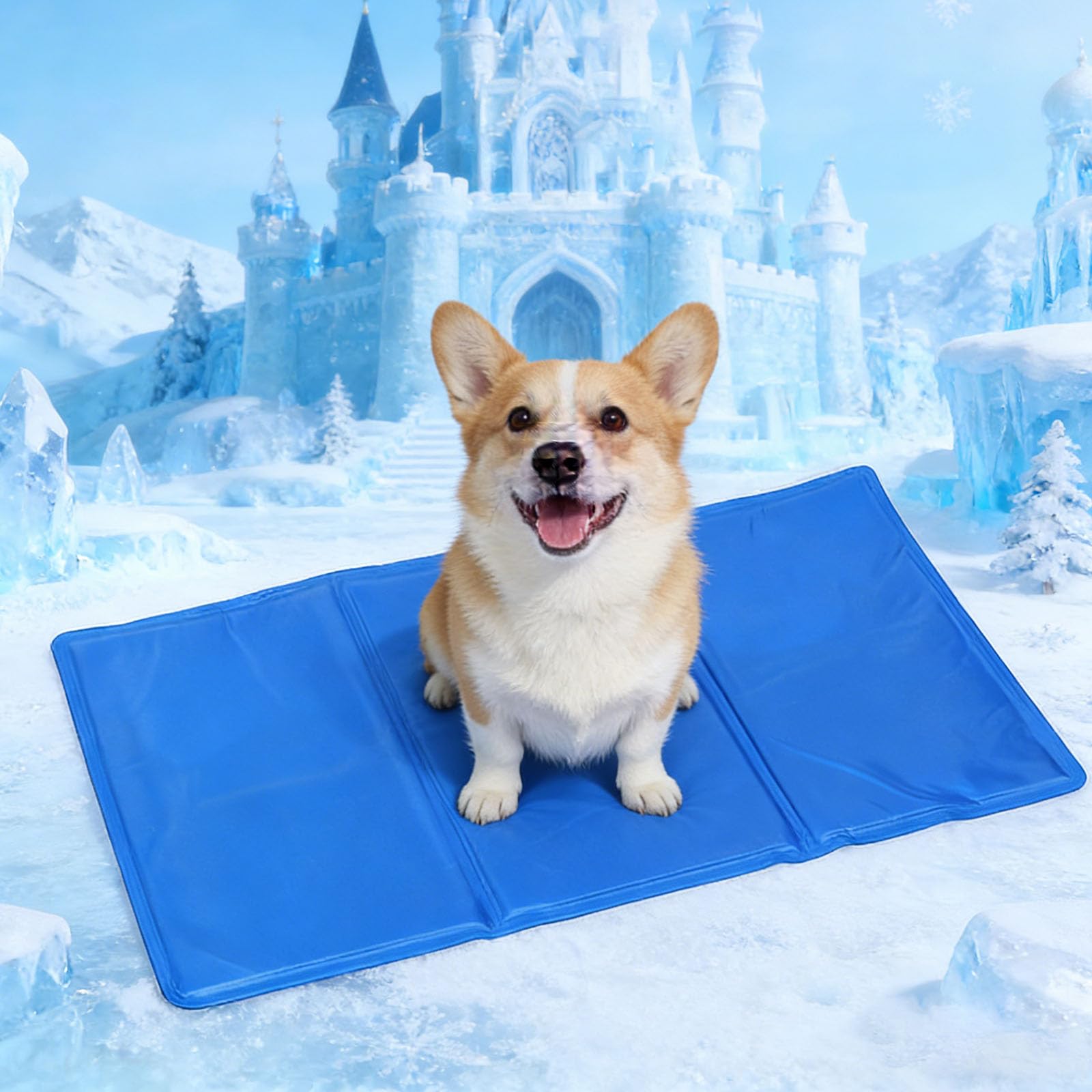 Tapis Rafraîchissant Chien L 90×50 cm – Tapis Refroidissant pour Chien Grand Chien, Auto-Rafraîchissant sans Eau, Résistant et Étanche, Matelas rafraîchissant pour Chien