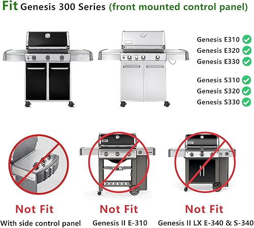Vista 39 de Hongso Repuestos de barras aromatizantes para Weber 600 Series Genesis II 610, Genesis II LX 640, Genesis II E-610, Genesis 2 6 quemadores parrilla