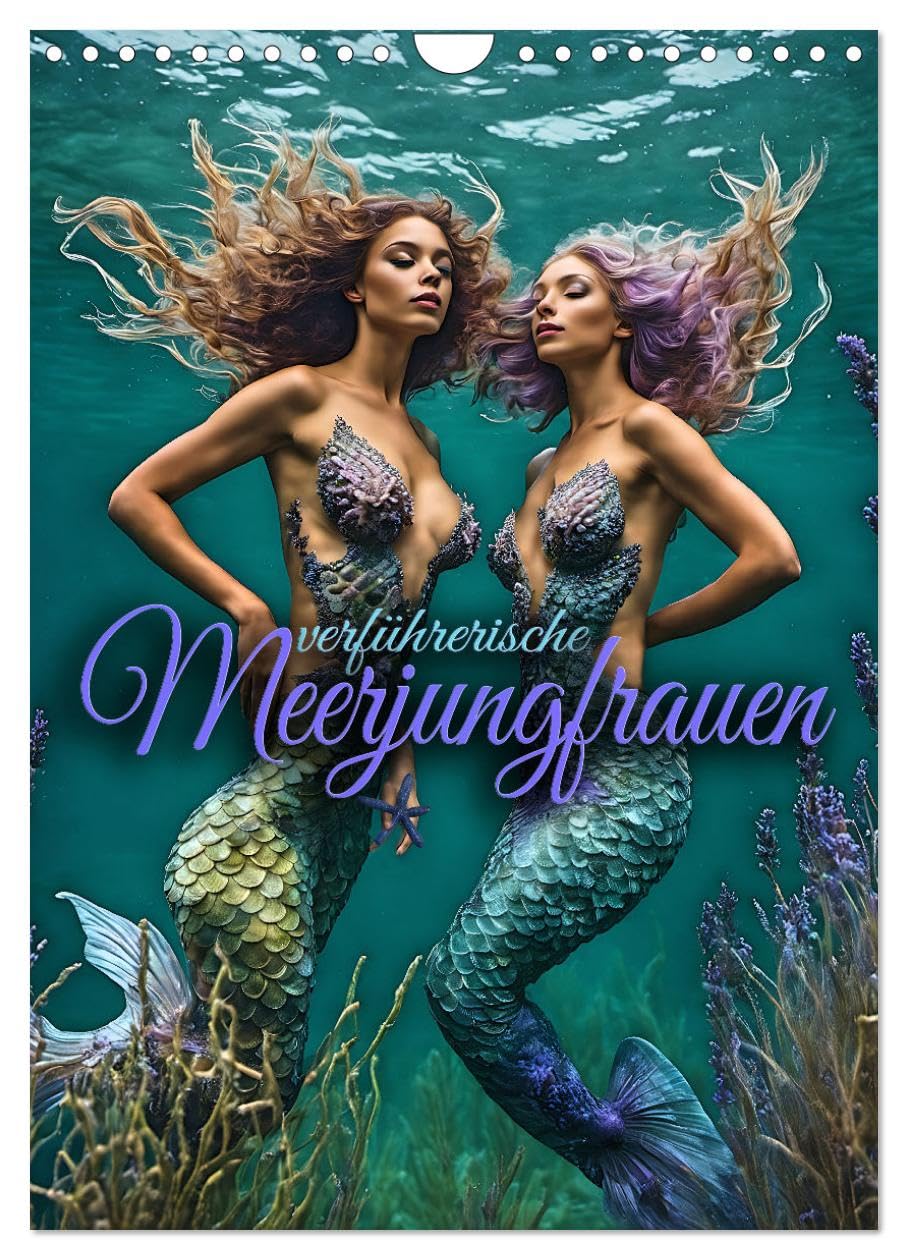 Seductive mermaids UK-Version (Wall Calendar 2026 DIN A4 Portrait), CALVENDO 12 Month Wall Calendar — image 1