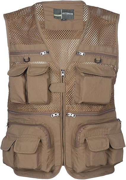 Amazon Co Jp Yingqible ベスト メンズ アウトドア カメラマン 釣りベスト 多ポケット ジャケット チョッキ 撮影 登山 フィッシング 多機能 作業着 スポーツ アウトドア