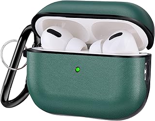 V-MORO Leather Case Compatible with Airpods Pro 2 Case 2022/Airpods Pro 2nd Generation,Premium Genuine Leather Protective Cover Case for Apple Airpods Pro 2, Pine Green