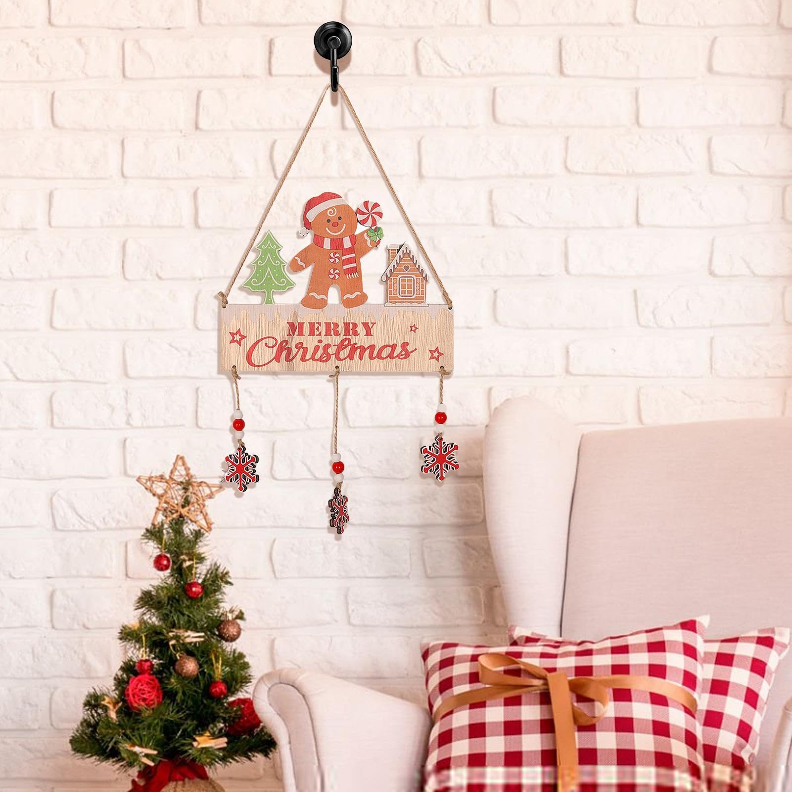 Pendentifs De Noël En Bois à Suspendre En Forme De Nain De Père Noël - Décoration De Noël 2025 - Cadeaux Pour La Maison