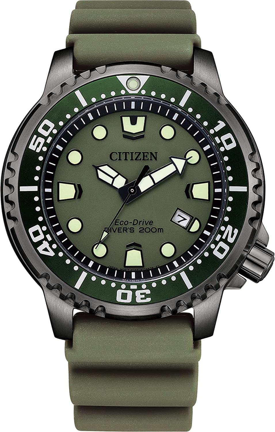 Citizen Men's Analogue Eco-Drive Watch with a Rubber Band Promaster Marine
