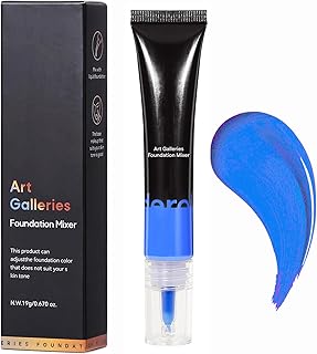 Liquid Foundation Mixer, Colour Corrector Blue Foundation For Mature Skin, Make Up Foundation Shade Adjuster, Face Primer Concealer Foundation Full Coverage, Anti-Redness (Blue)