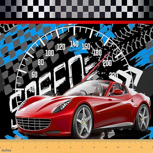 The Yard - Tela de tapicería de autos deportivos de carreras para sillas, tela decorativa impermeable para exteriores, 1 yarda, rojo y negro