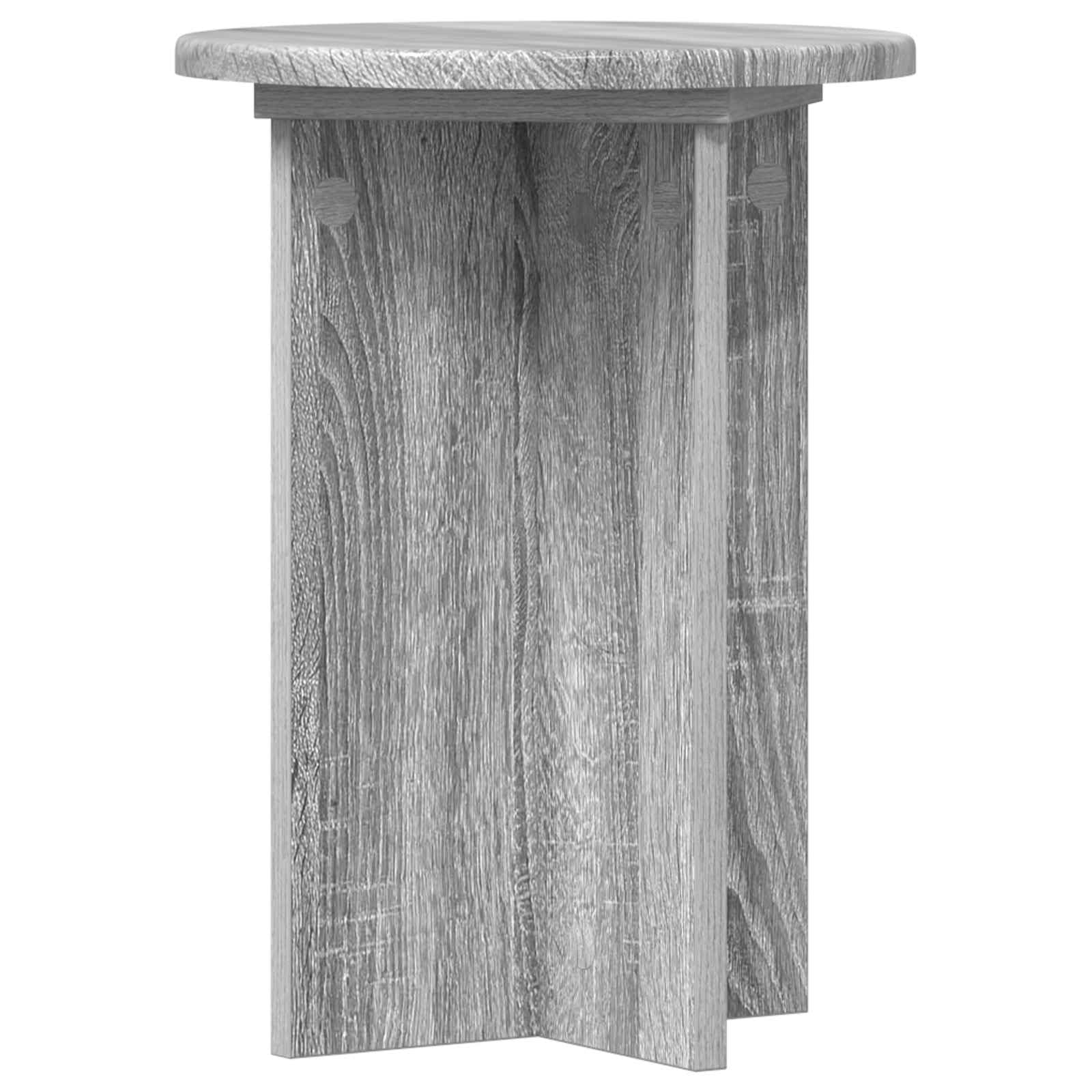 Supporto per piante, 2 pezzi, grigio, in legno, diametro 29,5 x 40 cm | Per interni, design moderno, facile da montare, espositore stabile per vasi