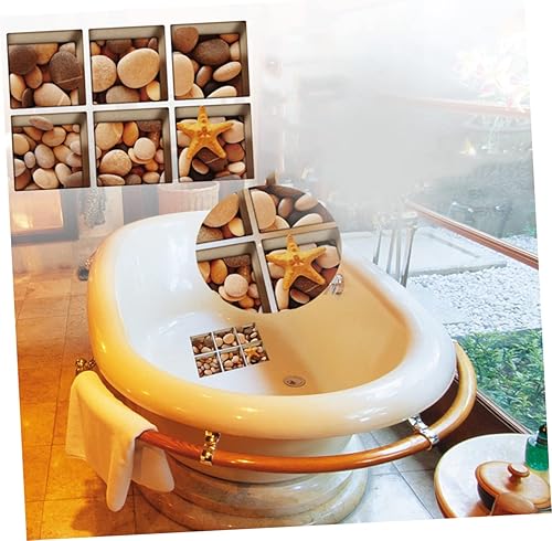 Miniatura 5 de 6 piezas de papel de pared mural decoración de pared pegatinas de bañera pegatinas extraíbles calcomanías de baño calcomanías de baño adhesivo de