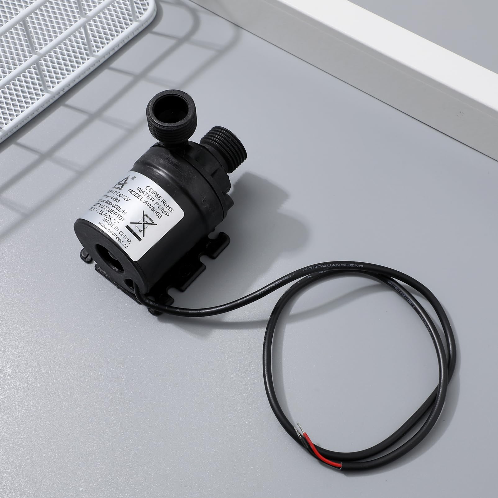 ULTECHNOVO Pompa sommergibile senza spazzole, 800 l/h 5 m, altezza federale DC 12 V, mini pompa dell'acqua per laghetto, fontana, cascata, acquari, di circolazione dell'acqua