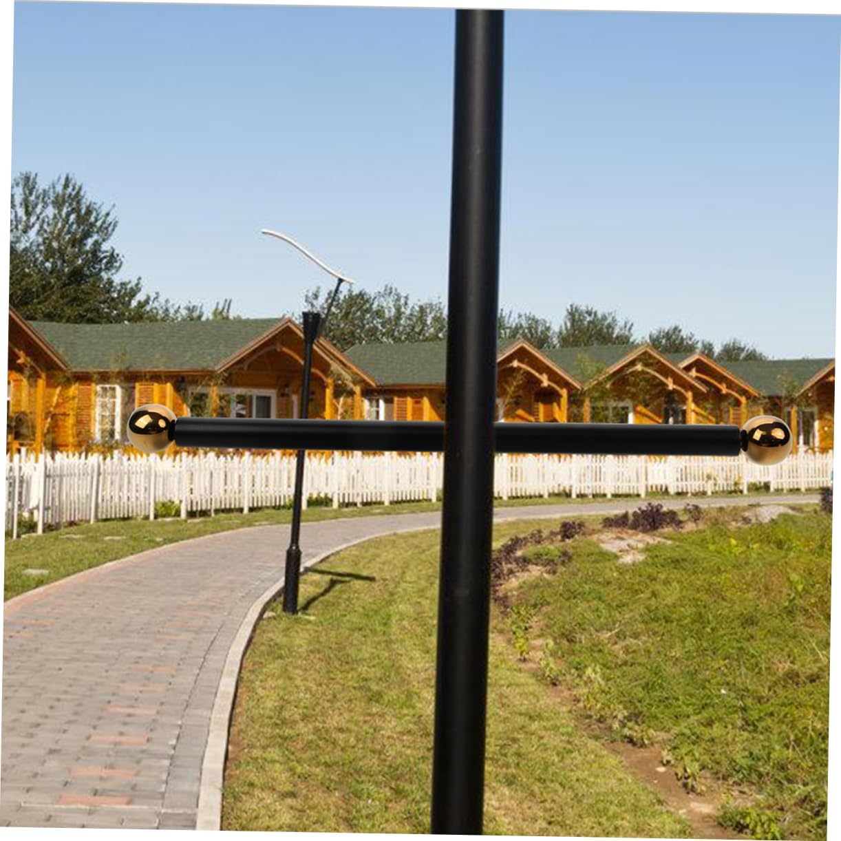 3pcs Flag Holder for Outdoor Lamp Posts Cross Arm Handle with Modern Finish Durable Garden Light Rod Replacement for Versatile Use