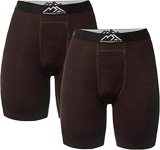 Merino.tech Merino Wool Boxer Briefs Men - Merino Wool Underwear Breathable Dry Fit Comfy Sports Base Layer for Men