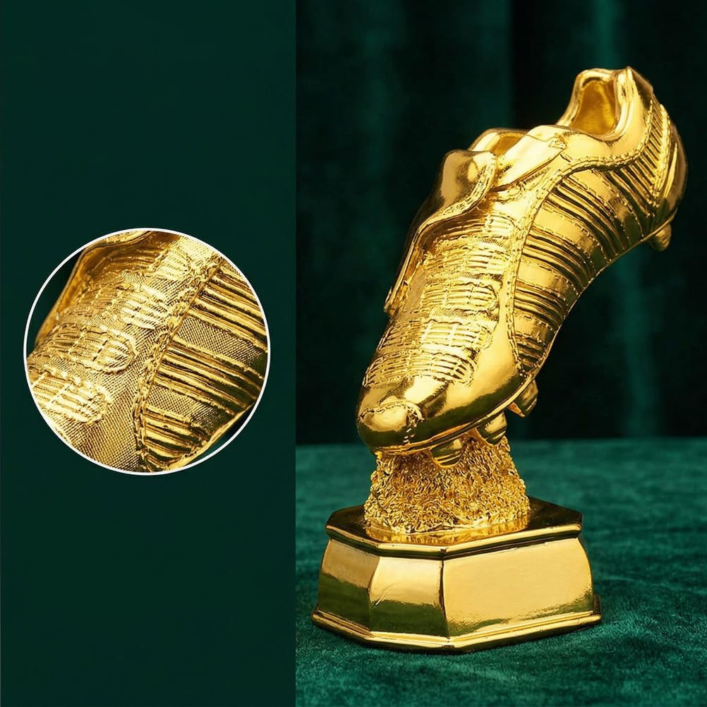 Trofeum złoty but piłka nożna replika, nagroda najlepszy strzelec, trofeum piłkarskie dekoracja, dekoracja sportowa, prezent dla fanów i kolekcjonerów