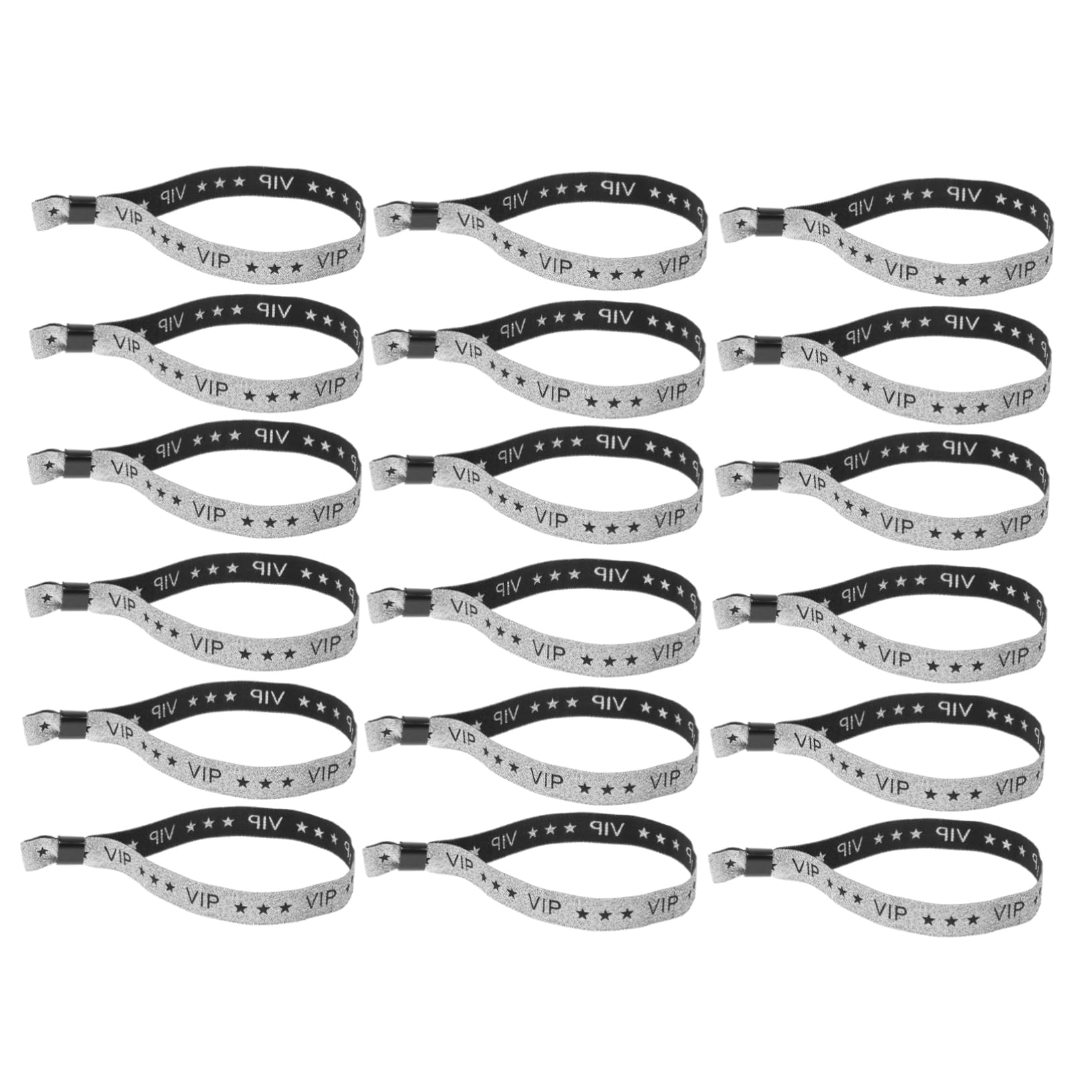 Yardwe 100 Bracelets en Tissus Personnalisable en Polyester Argenté, Fermoir Ajustable, Réutilisables, Confortables, pour Parcs D’attractions et Parcs Aquatiques