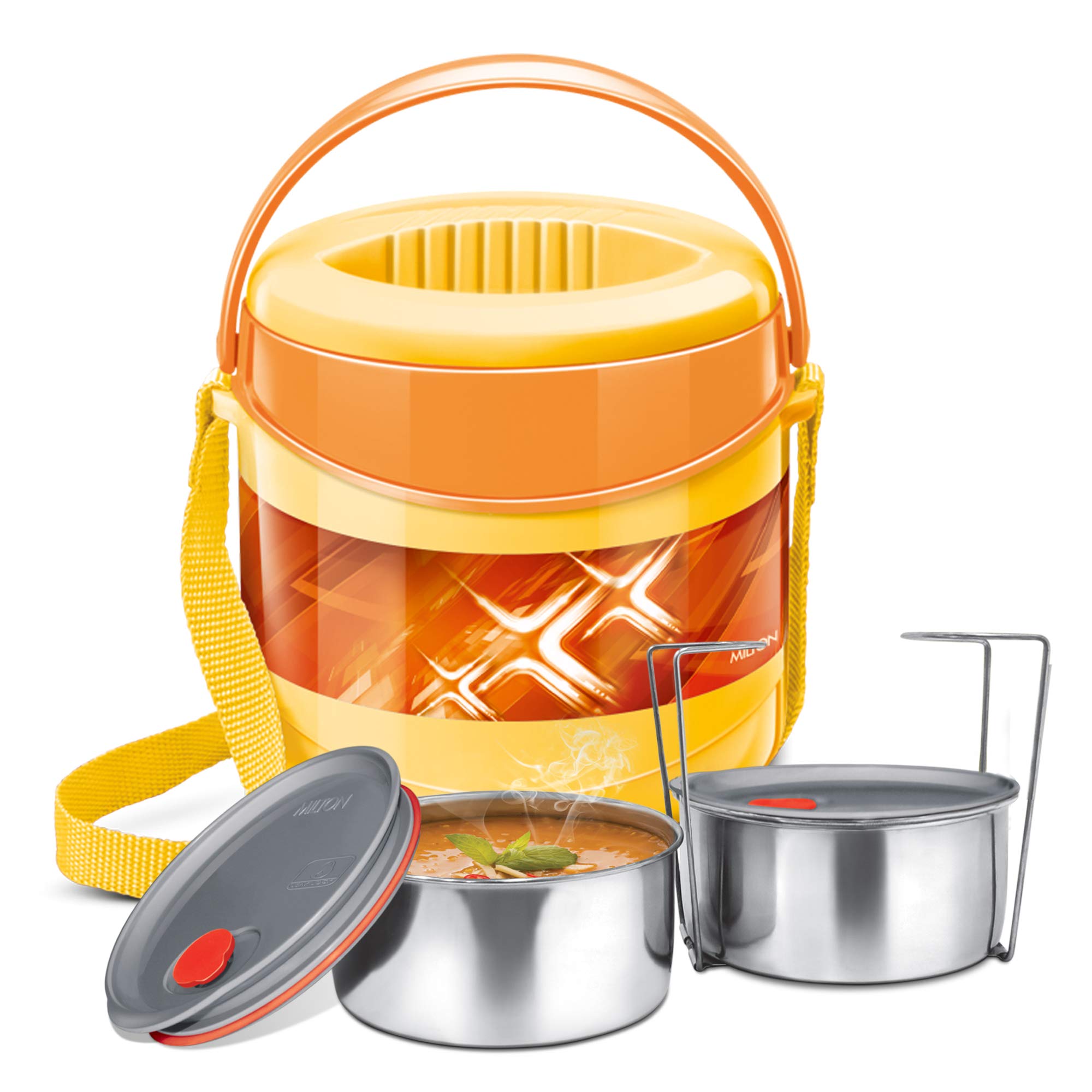 MILTON Econa Deluxe 2 Inner Stainless Steel Tiffin Box, Yellow (B072QX8RSM) Amazon Price History, Amazon Price Tracker