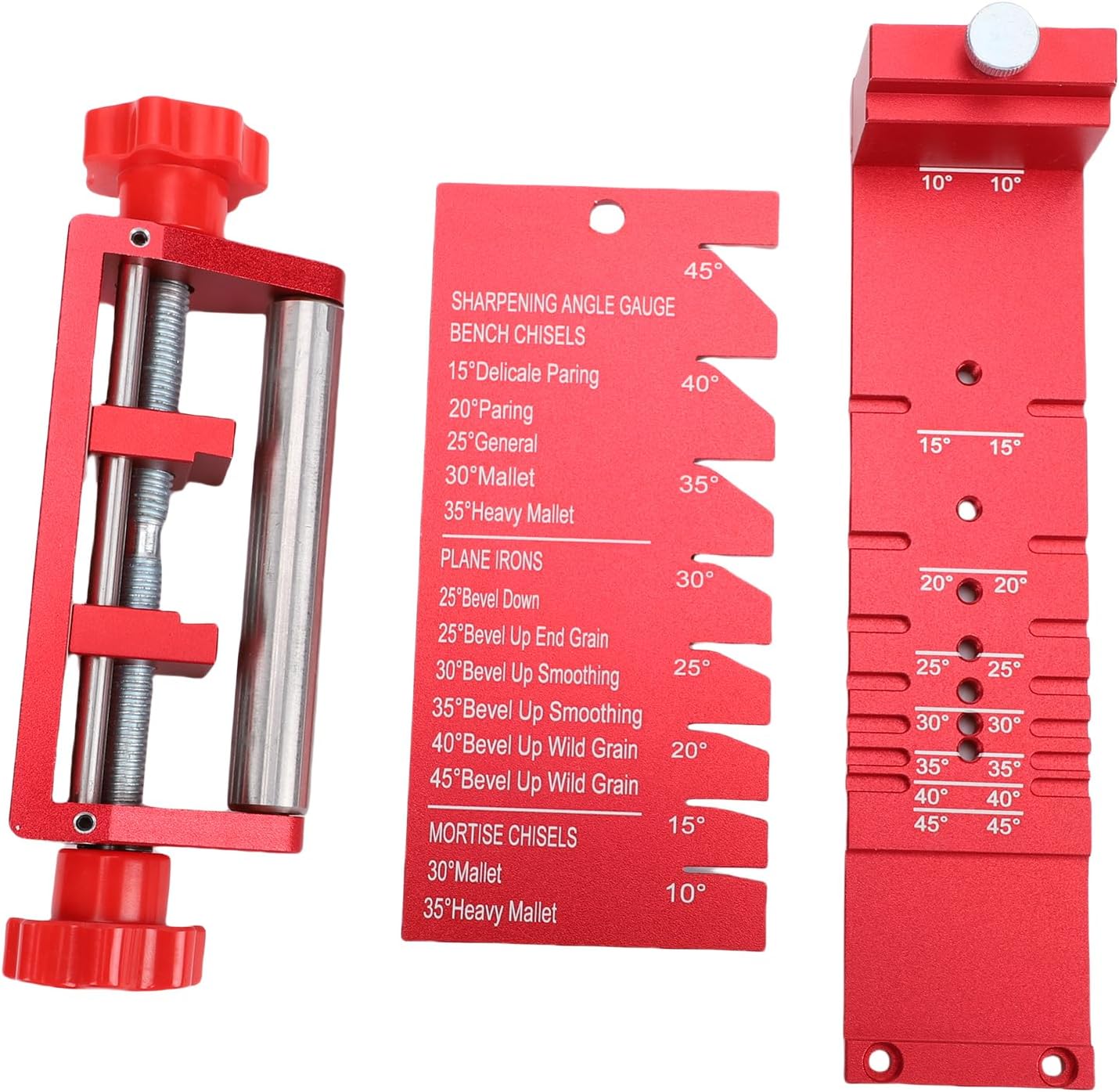 AUNMAS Chisel Sharpening Jig, Honing with Precision Positioning, Fixed Angle Fixture and Durable Aluminum Alloy Construction for Woodworking and Carving