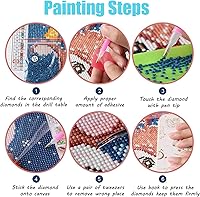 Vista 6 de Kits de pintura de diamantes 5D para adultos, pintura de diamante Pitbull, lindo cachorro, perro, taladros completos, arte de diamantes de imitación